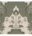 4147-27391 - Auden Green Floral Grandeur Wallpaper-Haberdashery by A Street