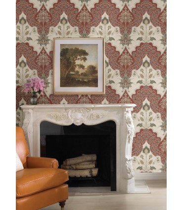 4147-27390 - Auden Ruby Floral Grandeur Wallpaper-Haberdashery by A Street