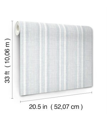 4147-27393 - Ayanna Blue Striped Wallpaper-Haberdashery by A Street