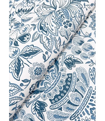 4147-27372 - Blanche Blue Floral Damask Wallpaper-Haberdashery by A Street
