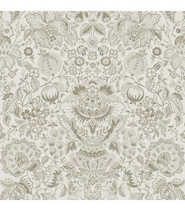4147-27374 - Blanche Neutral Floral Damask Wallpaper-Haberdashery by A Street