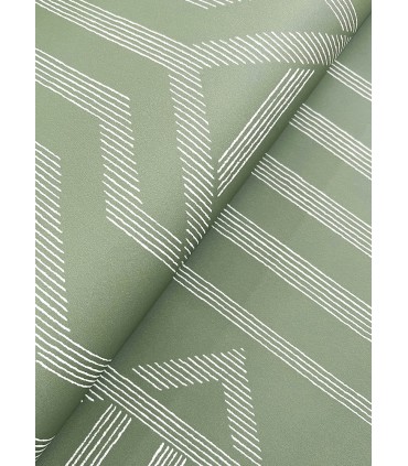 4147-27401 - Essex Dark Green Geometric Wallpaper Wallpaper-Haberdashery by A Street