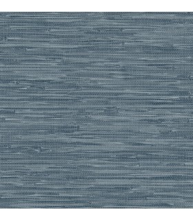 4147-27260 - Exhale Indigo Woven Faux Grasscloth Wallpaper-Haberdashery by A Street