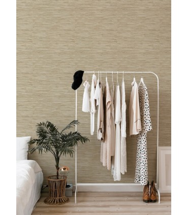 4147-27259 - Exhale Light Brown Woven Faux Grasscloth Wallpaper-Haberdashery by A Street