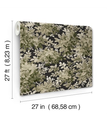 4147-80005 - Greenwood Black Deciduous Wallpaper-Haberdashery by A Street
