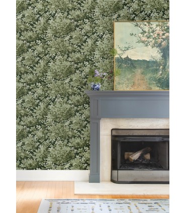 4147-80004 - Greenwood Dark Green Deciduous Wallpaper-Haberdashery by A Street