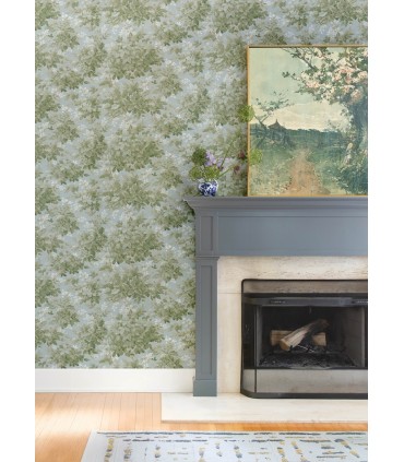 4147-80007 - Greenwood Light Blue Deciduous Wallpaper-Haberdashery by A Street