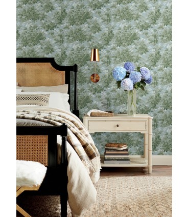 4147-80007 - Greenwood Light Blue Deciduous Wallpaper-Haberdashery by A Street