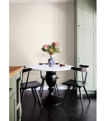 4147-27371 - Lainey Apricot Stitched Chevron Wallpaper-Haberdashery by A Street