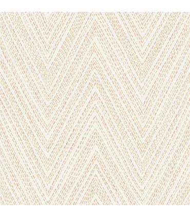 4147-27371 - Lainey Apricot Stitched Chevron Wallpaper-Haberdashery by A Street