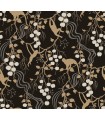 4147-80009 - Linden Black Jungle Canopy Wallpaper-Haberdashery by A Street