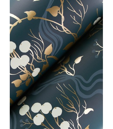4147-80010 - Linden Navy Jungle Canopy Wallpaper-Haberdashery by A Street