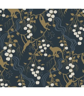 4147-80010 - Linden Navy Jungle Canopy Wallpaper-Haberdashery by A Street