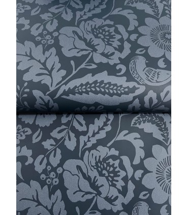 4147-27360 - Marta Navy Floral Trail Wallpaper-Haberdashery by A Street