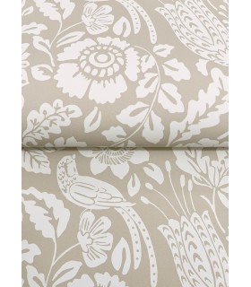4147-27361 - Marta Beige Floral Trail Wallpaper-Haberdashery by A Street