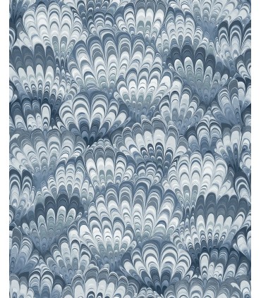 4147-27379 - Octavia Blue Marbled Ink Wallpaper-Haberdashery by A Street