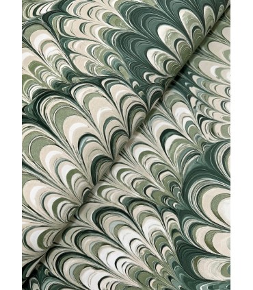 4147-27377 - Octavia Dark Green Marbled Ink Wallpaper-Haberdashery by A Street