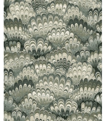 4147-27377 - Octavia Dark Green Marbled Ink Wallpaper-Haberdashery by A Street