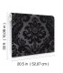 4147-87391 - Shadow Black Flocked Damask Wallpaper-Haberdashery by A Street