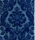 4147-87310 - Shadow Blue Flocked Damask Wallpaper-Haberdashery by A Street