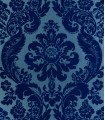 4147-87310 - Shadow Blue Flocked Damask Wallpaper-Haberdashery by A Street