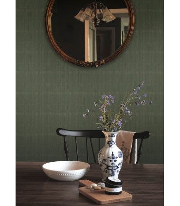 4147-27366 - Somerset Evergreen Abstract Stripe Wallpaper-Haberdashery by A Street