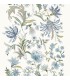 4147-27398 - Teonna Blue Floral Stripe Wallpaper-Haberdashery by A Street