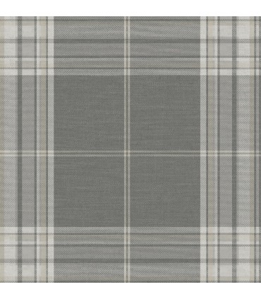 4147-27384 - Westley Grey Plaid Wallpaper-Haberdashery by A Street