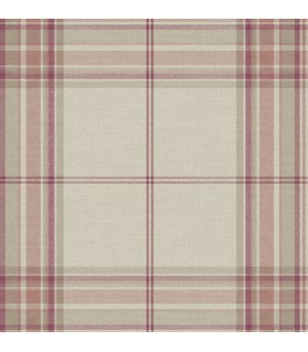 4147-27385 - Westley Magenta Plaid Wallpaper-Haberdashery by A Street
