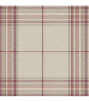 4147-27385 - Westley Magenta Plaid Wallpaper-Haberdashery by A Street