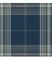 4147-27386 - Westley Navy Plaid Wallpaper-Haberdashery by A Street