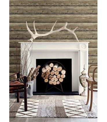 4142-72617 - Bunkhouse Light Brown Wallpaper-Chesapeake