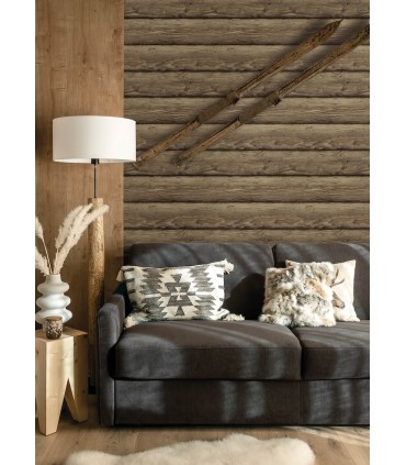 4142-72616 - Bunkhouse Mahogany Wallpaper-Chesapeake