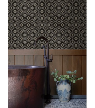 4142-72656 - Camp Blanket Black Wallpaper-Chesapeake