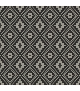 4142-72656 - Camp Blanket Black Wallpaper-Chesapeake