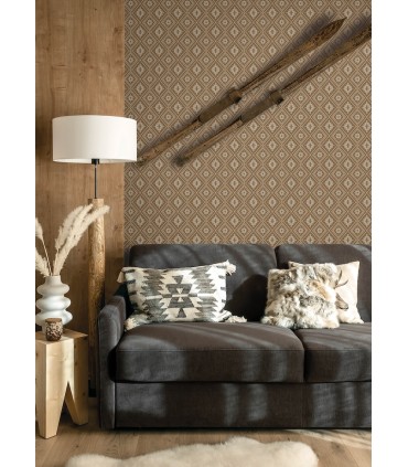 4142-72660 - Camp Blanket Chestnut Wallpaper-Chesapeake