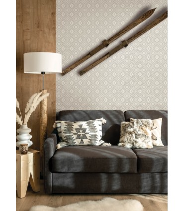 4142-72661 - Camp Blanket Cream Wallpaper-Chesapeake