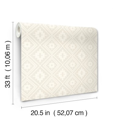 4142-72661 - Camp Blanket Cream Wallpaper-Chesapeake