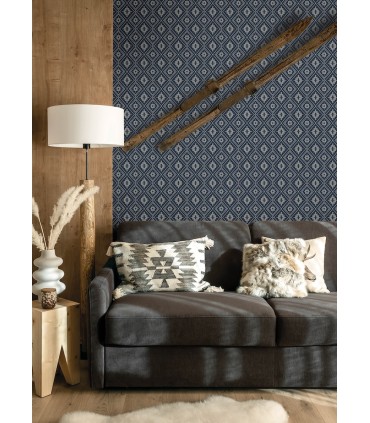 4142-72657 - Camp Blanket Dark Blue Wallpaper-Chesapeake