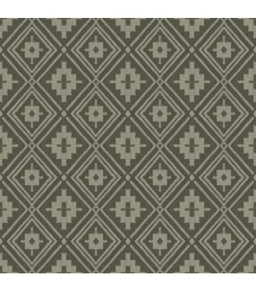 4142-72658 - Camp Blanket Green Wallpaper-Chesapeake