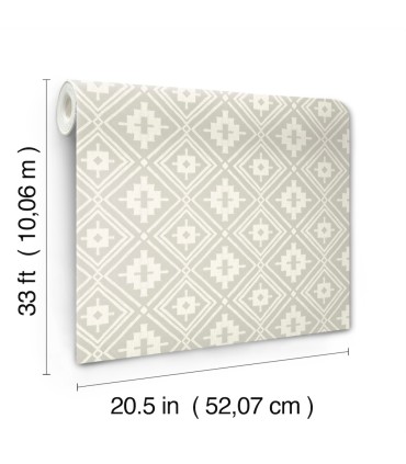 4142-72659 - Camp Blanket Silver Wallpaper-Chesapeake