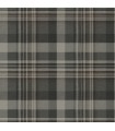 4142-72632 - Dutton Plaid Charcoal Wallpaper-Chesapeake