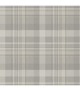4142-72634 - Dutton Plaid Grey Wallpaper-Chesapeake