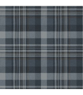 4142-72635 - Dutton Plaid Indigo Wallpaper-Chesapeake