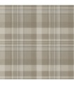 4142-72633 - Dutton Plaid Light Brown Wallpaper-Chesapeake