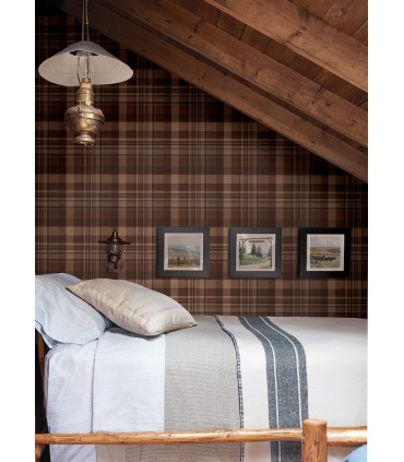 4142-72636 - Dutton Plaid Rust Wallpaper-Chesapeake