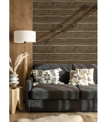 4142-72613 - Lodgepole Dark Brown Wallpaper-Chesapeake