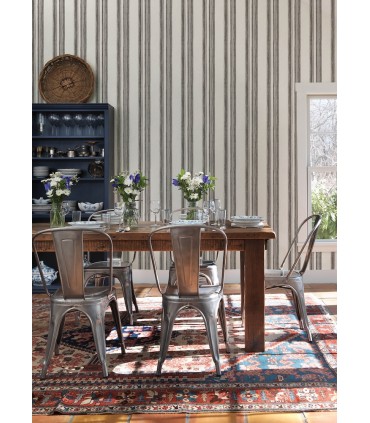 4142-72601 - Loom Spun Charcoal Wallpaper-Chesapeake