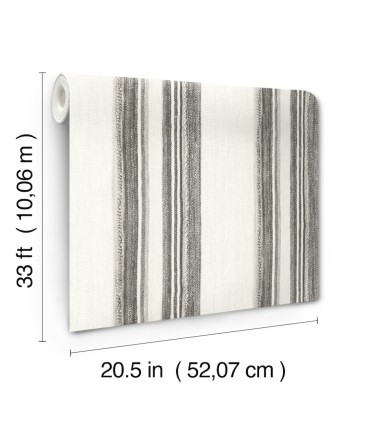 4142-72601 - Loom Spun Charcoal Wallpaper-Chesapeake