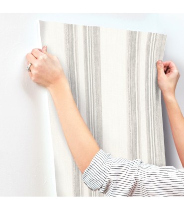 4142-72602 - Loom Spun Grey Wallpaper-Chesapeake